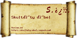 Skultéty Ábel névjegykártya